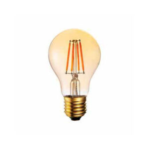 BOMBILLO LED VINTAGE A60 6W 3000K E27 85- 277V DORADO 123012 DELCA-web