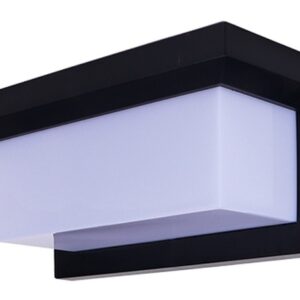 LAMPARA APLIQUE PARED SOLAR LED 2W 150LM 17X5.5X7.5CM IP65 E-30096A  GEL-web