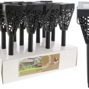 LAMPARA SOLAR LED P/JARDIN 7X7X39.5 CM NEGRO 968-05357 DECORE MAYÂ´S-web