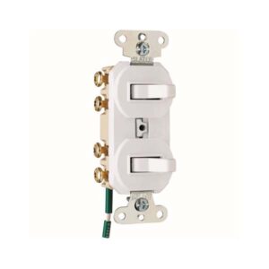 INTERRUPTOR DE PALANCA 3VIAS DOBLE 15A/125V BLANCO 693WG P&S-web