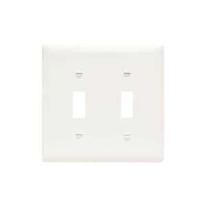 PLACA DOBLE BLANCA PARA INTERRUPTOR TP2-W 2 GANG TP2W  P&S-web