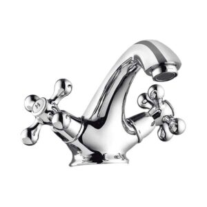 LLAVE  LAVAMANOS DOBLE MANILLA FLEXIBLES 1/2"X35CM CROMADO PRI-017  MA-web