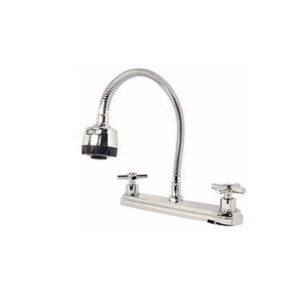 LLAVE DOBLE CROMADA PICO FLEXIBLE P/LAVATRASTO 8-CRF RUGO-web