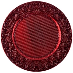 PORTAPLATO 33X33X2CM ROJO 201-1200210 SANTINI-web