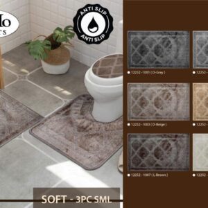 JGO ALFOMBRA D/BAÃ¿O 50X50+50X60+50X80 SURT SOFT-3PC-SML SOHO-web
