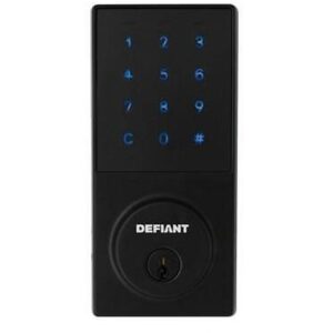 CERRADURA ELECTRONICA C/PANEL TACTIL NEGRO MATE 1009258135 DEFIANT-web