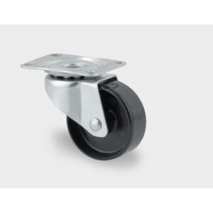 RUEDA POLIPROPILENO NEGRO GIRAT. 25MM D-42929 1430POI025P60-35x30 TENTE-web