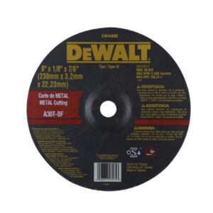 DISCO CORTE METAL 9X1/8X7/8 DW44606-PH DW-web