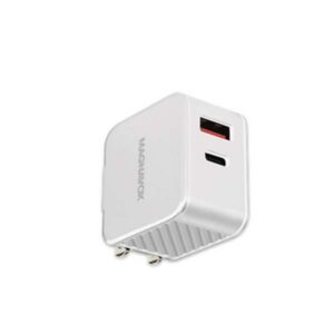 CARGADOR USB+ TIPO C 2 PUERTOS QC 3.0 C/BLANCO MAC6322-M0 MGVX-web