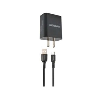 CARGADOR DE PARED USB 2 PUERTOS + CABLE USB C/NEGRO MAC4112-M0 MGVX-web