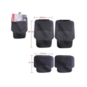 ALFOMBRA DE CAUCHO NEGRA SET 4PZAS  LF-16000 LAF-web