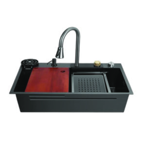 KIT DE FREGADERO ACERO INOX 30"X18"X8.5" CON ACCESORIOS FRE-1000 FER-web