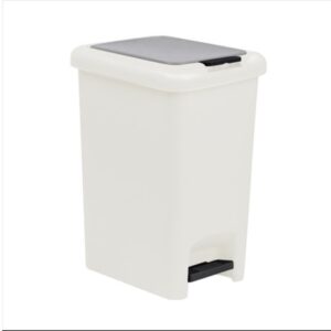 BASURERO DE PEDAL 20L BLANCO/GRIS 311504 KEN-web