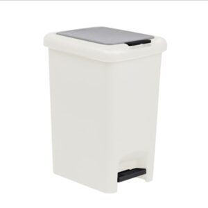 BASURERO DE PEDAL 30L BLANCO/GRIS 311505 KEN-web