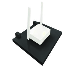 REPISA P/ROUTER Wi-Fi UTILITÁ 1.5X20X24CM C/SOPORTE NEGRO 08857.005 PRAT-K-web